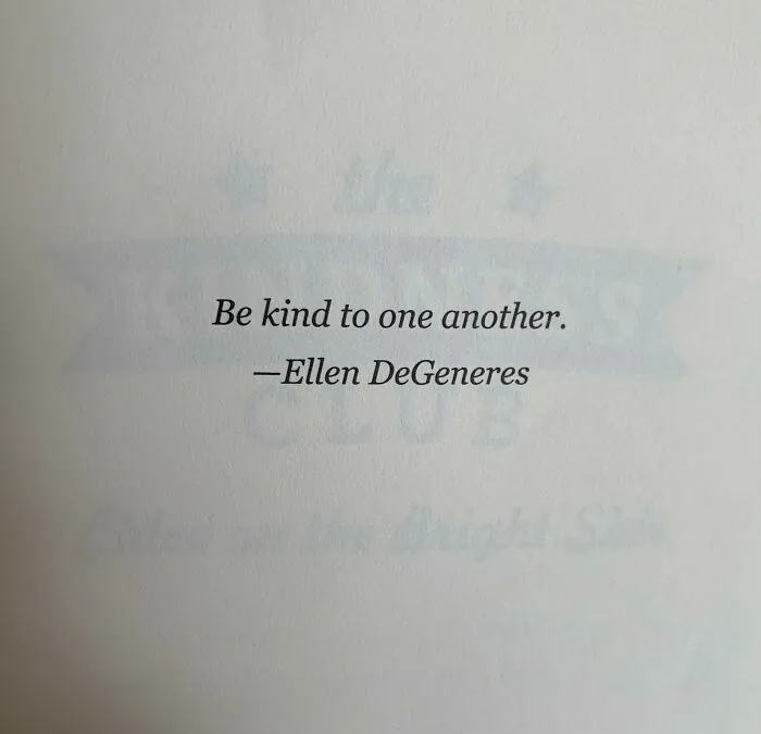 Cita de Ellen en un libro que está leyendo mi hija