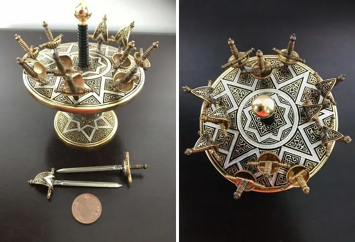 My 1960s Sword Cocktail Stick (Penny For Scale)