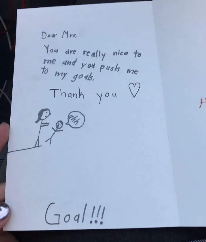 Valentines Day Card From A Student