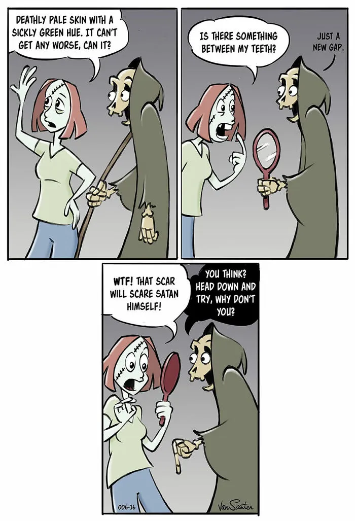 Hilarious Takes On The Afterlife Through 20 New Comics By This Artist