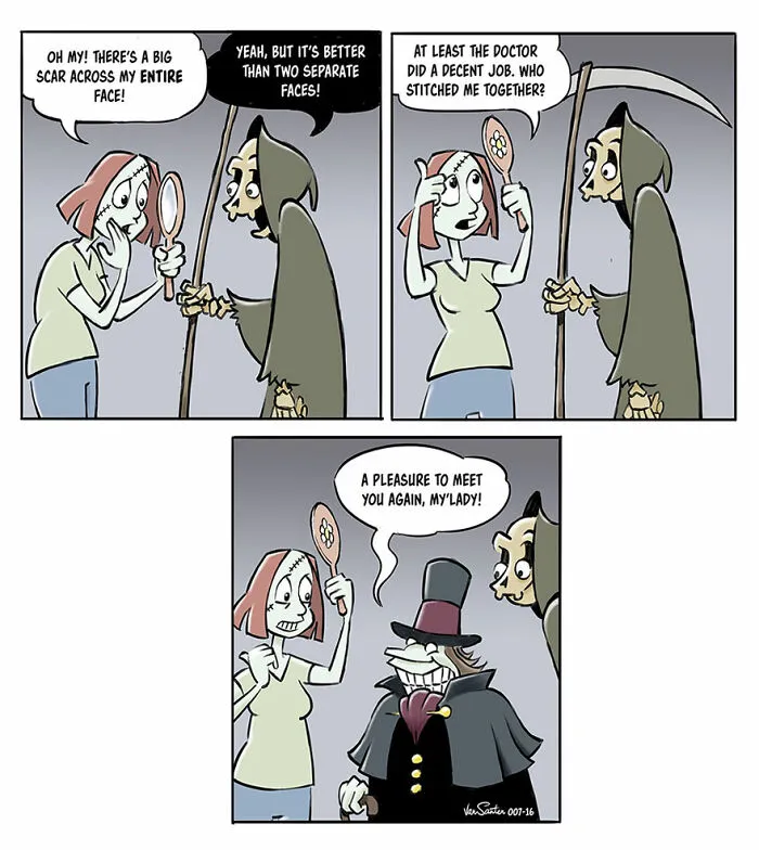 Hilarious Takes On The Afterlife Through 20 New Comics By This Artist