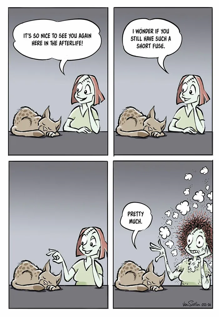 Hilarious Takes On The Afterlife Through 20 New Comics By This Artist