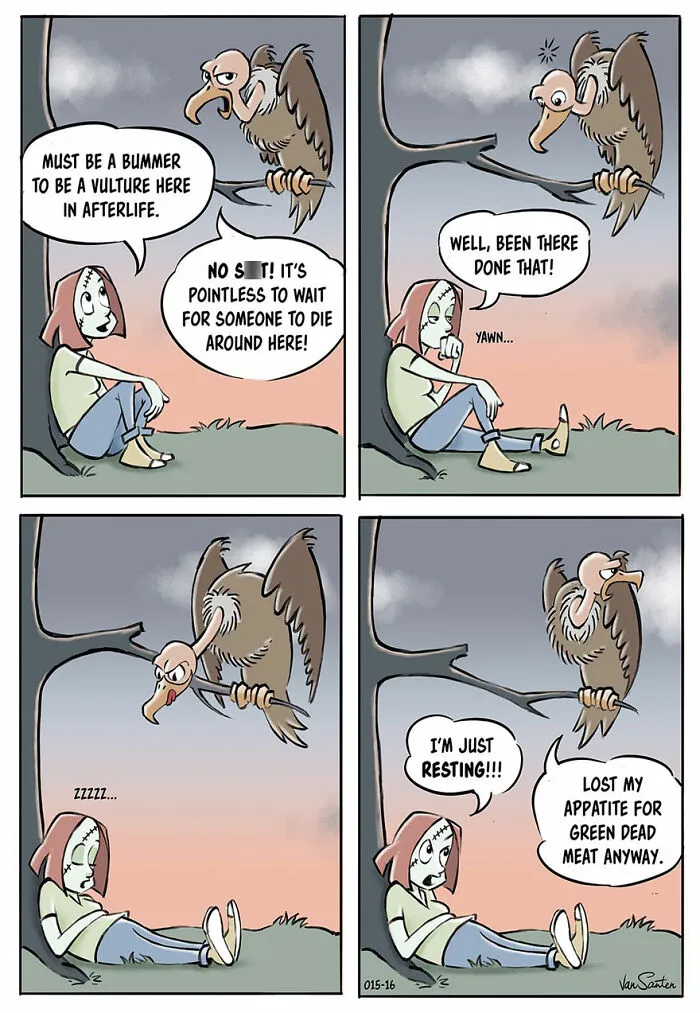 Hilarious Takes On The Afterlife Through 20 New Comics By This Artist