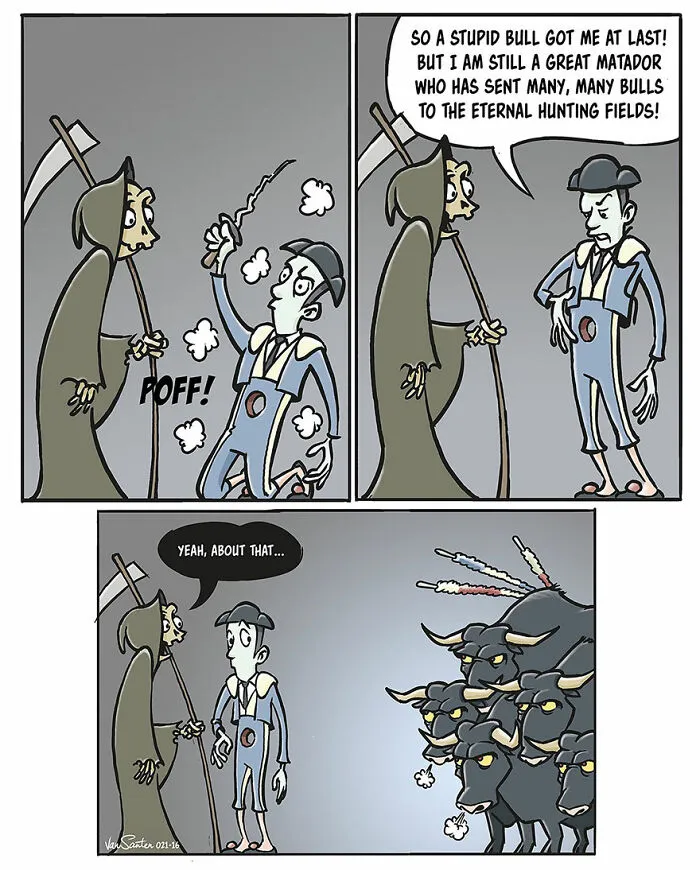 Hilarious Takes On The Afterlife Through 20 New Comics By This Artist