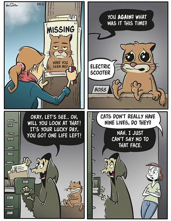 Hilarious Takes On The Afterlife Through 20 New Comics By This Artist