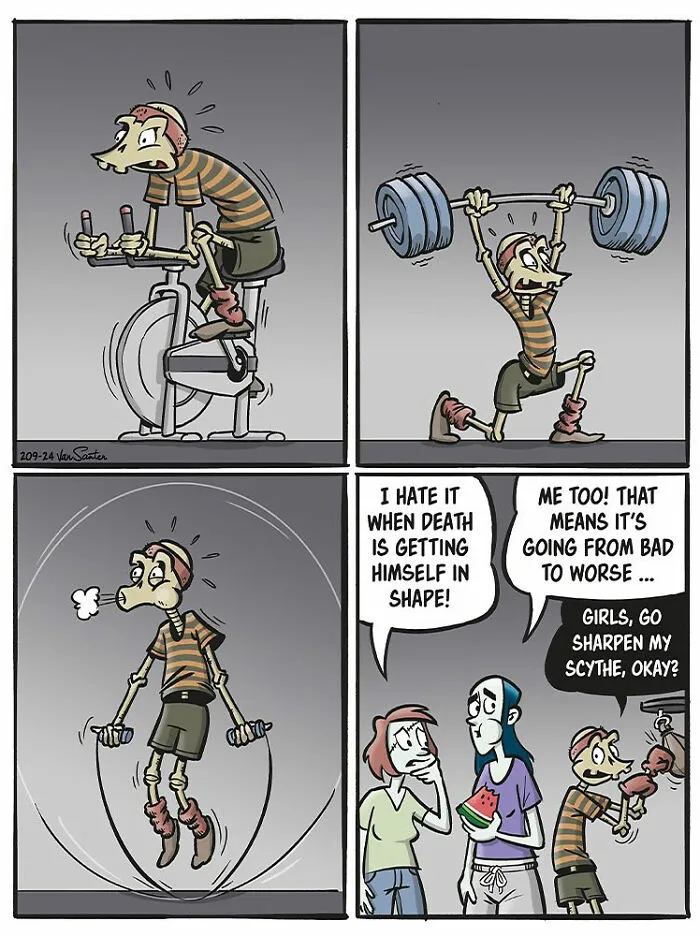Hilarious Takes On The Afterlife Through 20 New Comics By This Artist