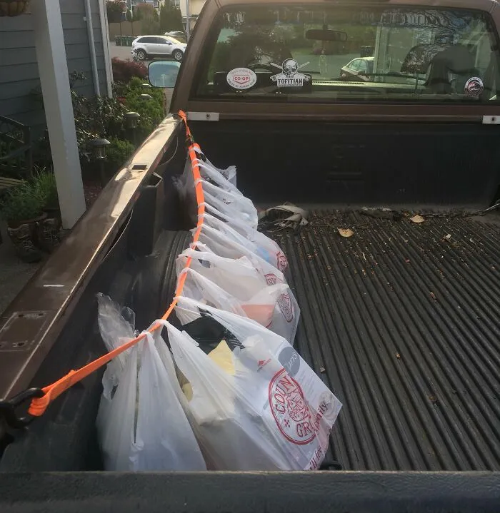 When You’ve Got Too Many Groceries For Your Reg Cab Pickup