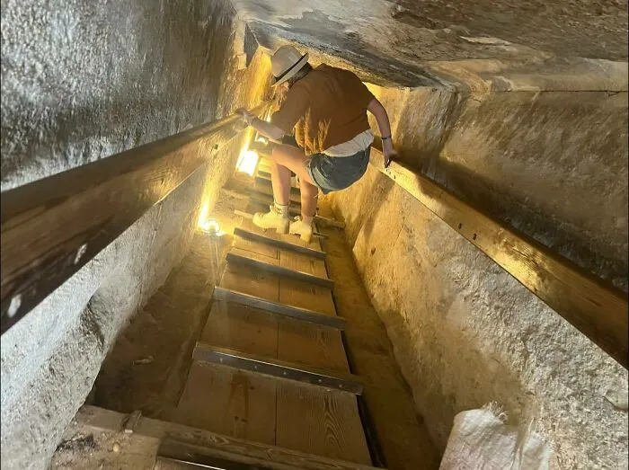 Pyramids In Giza, Egypt. If The Stairs Don't K**l You, The Oxygen-Free Room Down Below Will