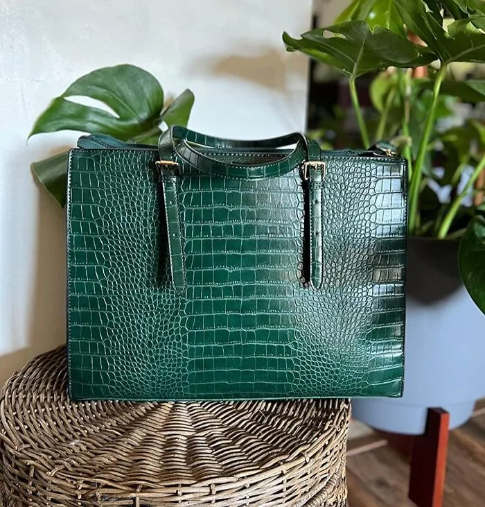 Carry Your Tech In Style With This <a Style="Display:inline;" Href="Https://Www.amazon.com/Computer-Briefcase-Waterproof-Professional-Shoulder/Dp/B095jl5d1x?ie=utf8&th=1&linkcode=ll1&tag=bpbison-20&linkid=01d6fa38f665fa67b590558ae7712407&language=en_us&ref_=as_li_ss_tl" Target="_blank"><span Style="Font: Inherit; Color: #d74b1f;"> Green Leather Laptop Bag</Span> That Brings A Touch Of Emerald Sophistication To Your Everyday Hustle