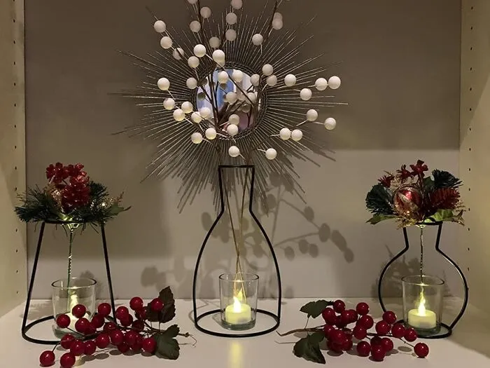 Where Art Meets Candlelight, These <a Style="Display:inline;" Href="Https://Www.amazon.com/Sfeexun-Creative-Arrangement-Decoration-Centerpieces/Dp/B07kxpqbtq?ie=utf8&th=1&linkcode=ll1&tag=bpbison-20&linkid=3c86e457f524a84f398e6052fc869734&language=en_us&ref_=as_li_ss_tl" Target="_blank"><span Style="Font: Inherit; Color: #d74b1f;"> Creative Metal Vases</Span> Elevate Your Candles To Centre Piece