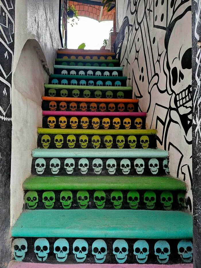 A Somewhat Different Interpretation Of Death Stairs. Seen In Sayulita, Mexico