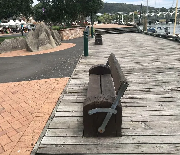 These Public Benches Are Reversible, So You Can Choose To Look At People, Or Boats