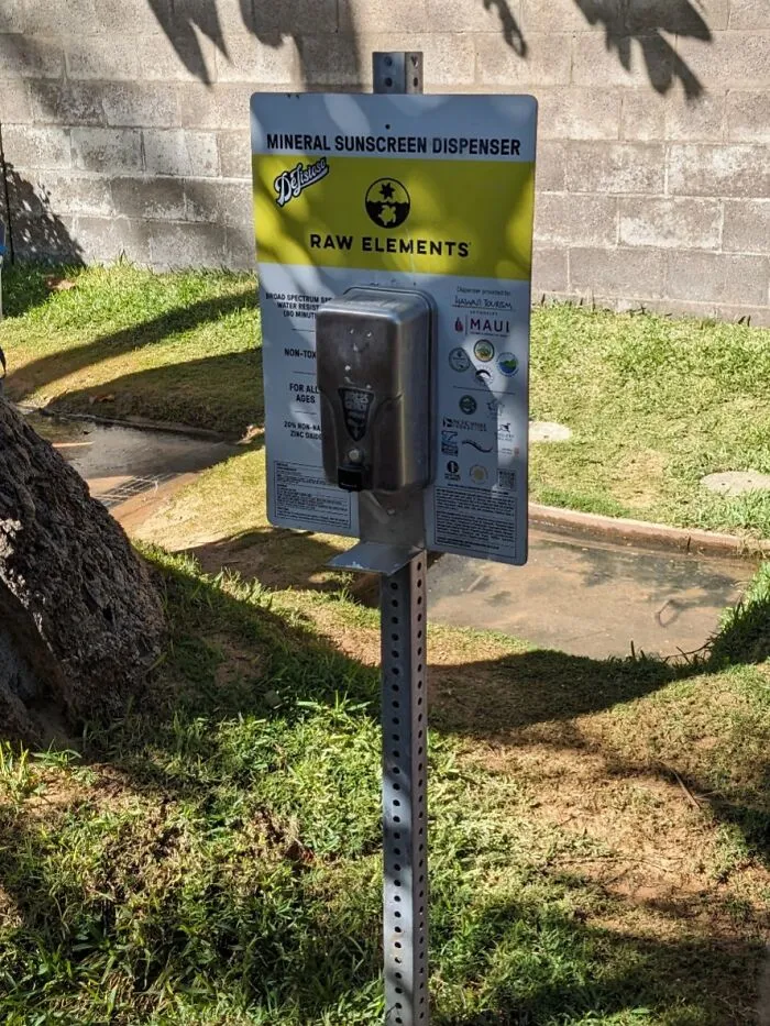 The County Of Maui Has Public Sunscreen So People Use Reef Safe Sunscreen