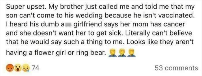 From A Wedding Shaming Group, Also “Ring Bear”