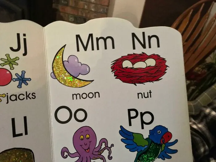 This Typo For N In My Nephew’s Alphabet Board Book. The Editor Had Only 26 Words To Review... And Somehow This Was Missed