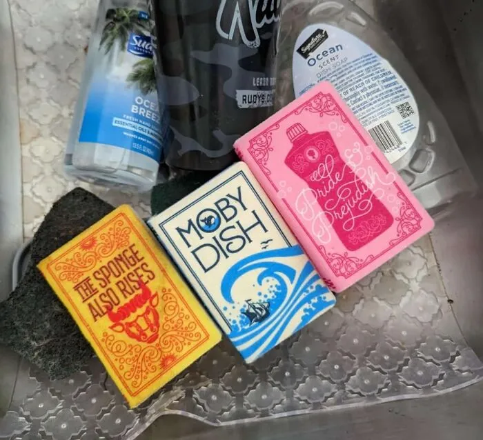 Add A Dash Of Literary Charm To Your Kitchen With These <a Style="Display:inline;" Href="Https://Www.amazon.com/Genuine-Fred-Novel-Kitchen-Sponges/Dp/B0c7hztrgq?ie=utf8&linkcode=ll1&tag=bpwoodpecker-20&linkid=e48cec8dde5de6cbb4396282a5ef55c3&language=en_us&ref_=as_li_ss_tl" Target="_blank"><span Style="Font: Inherit; Color: #d74b1f;"> Vintage Book Cover Sponges</Span>, Which Transform A Mundane Household Item Into A Clever Conversation Starter
