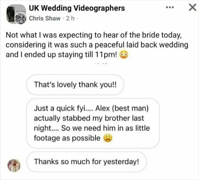 Best Wedding Story?