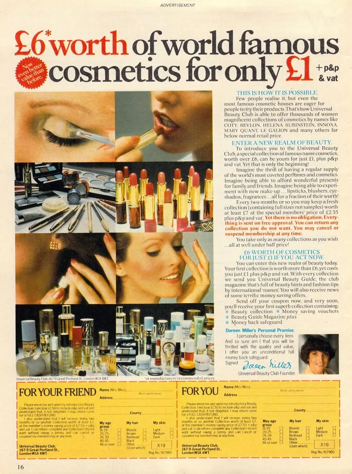 Universal Beauty Club Advert (1980)
