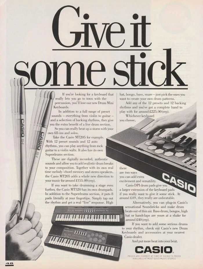 Casio Mt205 And Mt520 Advert (1987)