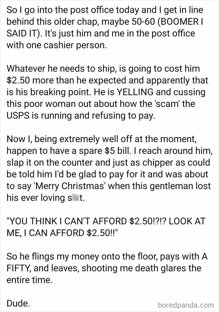 Ran Into The Most Entitled Male Karen At The USPS Today 