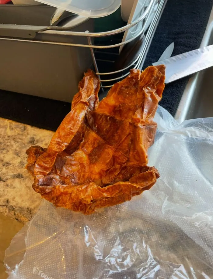 Mi marido se pasó un poco con la nueva envasadora al vacío. Esto es una docena de croissants