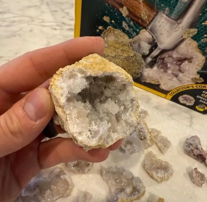 This <a Style="Display:inline;" Href="Https://Www.amazon.com/National-Geographic-Break-Premium-Geodes/Dp/B0160jb7is?ie=utf8&th=1&linkcode=ll1&tag=bpbanana-20&linkid=26ef458792537640828b45eef53995c9&language=en_us&ref_=as_li_ss_tl" Target="_blank"> <span Style="Font: Inherit; Color: #d74b1f;"> Break Open Geode Kit </Span> Turns You Into The Cool Aunt Or Uncle Who Lets Kids Smash Rocks Like Tiny Geologists With Anger Management Issues