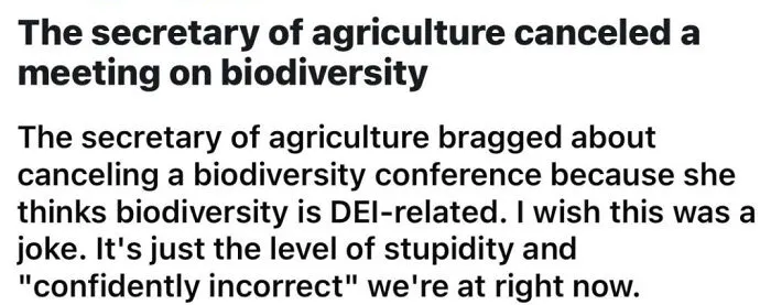 Biodiversity Conference In Hawaii Canceled Because Usda Secretary Thought It Was Dei