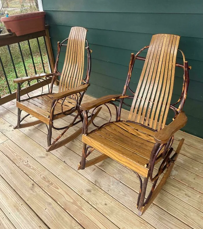 Just Scored These Handmade Rocking Chairs For $20 Each At Goodwill!
