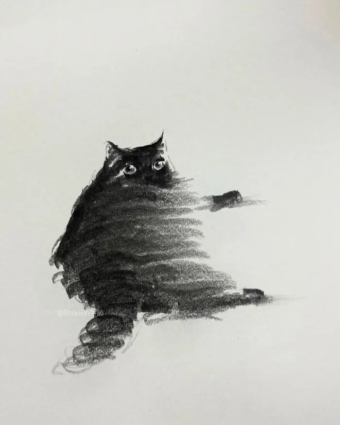 With Just A Few Lines, This Artist Creates Captivating Animal Portraits Full Of Emotion (25 Pics)
