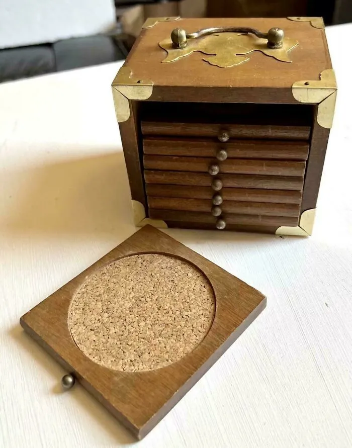 My Grandmother Had One Of These Cork Coaster Caddies. I Don’t Recall Why, But I Was Fascinated With It When I Was Young