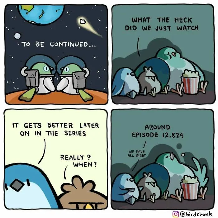 Hilariously Relatable Comics Featuring Birds With Reversed Roles, By Birdchonk (37 Pics)