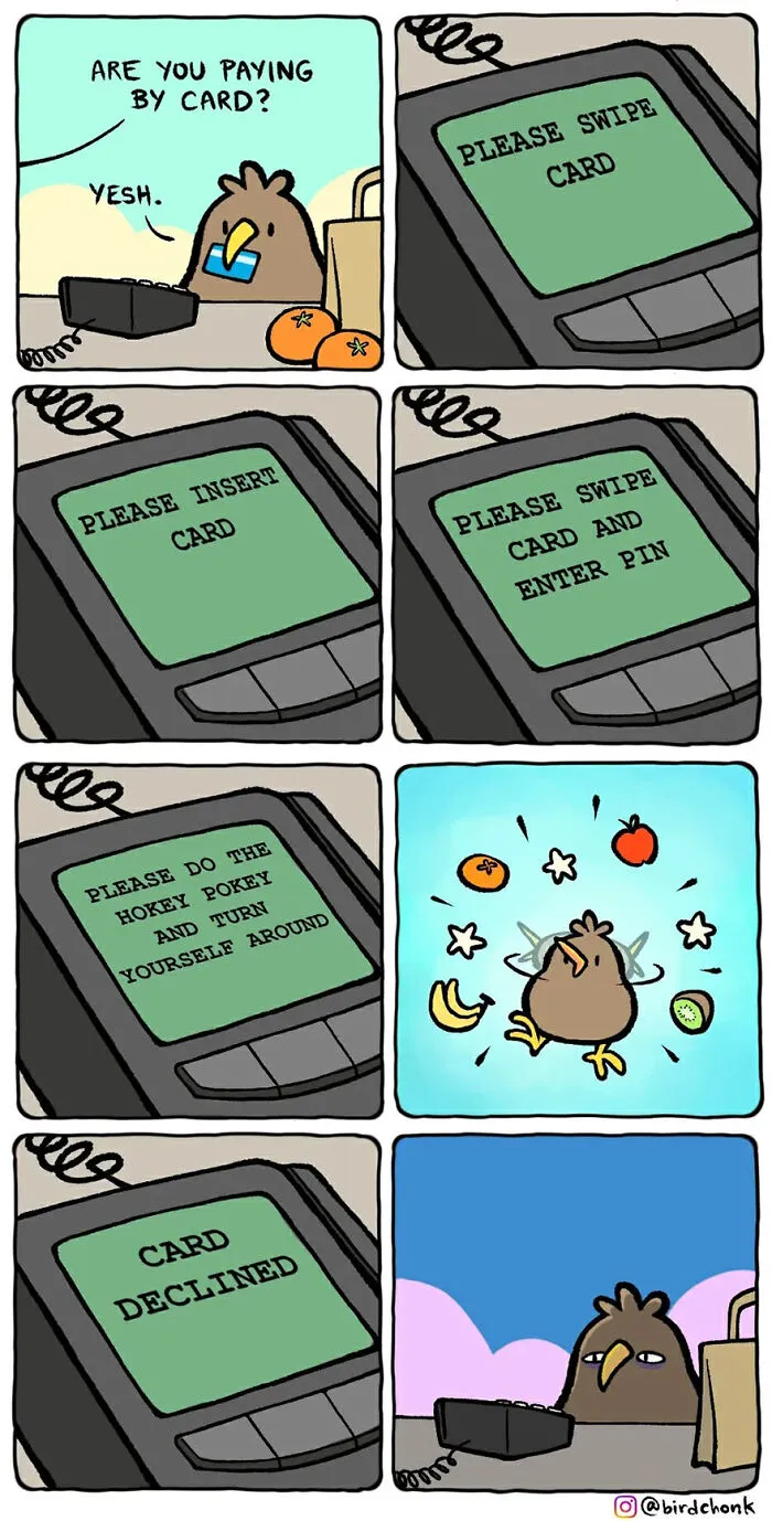 Hilariously Relatable Comics Featuring Birds With Reversed Roles, By Birdchonk (37 Pics)