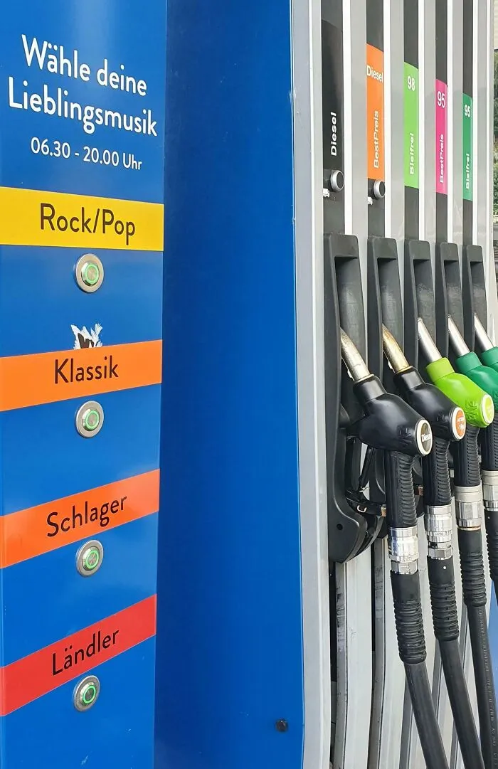 At This Gas Station In Switzerland You Can Select The Music Type You Want To Hear While Tanking Up