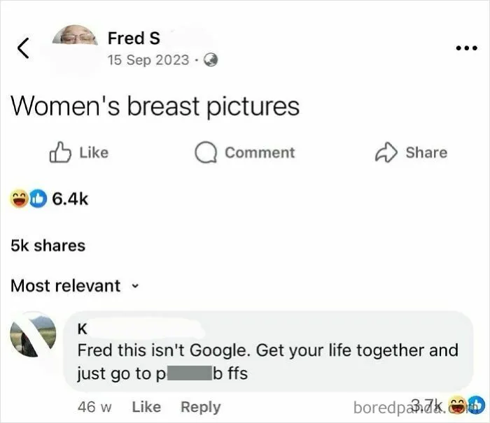 Fred Was Feeling Naughty (Reposted With Names Covered)