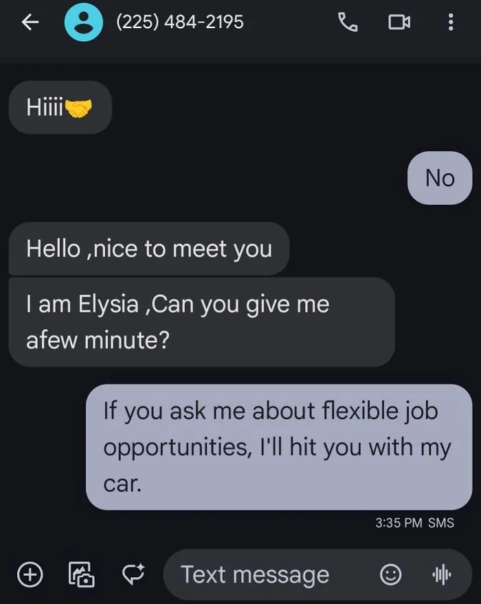 Scammer Text From Today