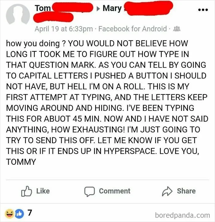 Tom's First Attempt At Typing