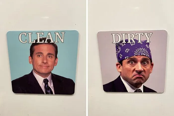 Your Dishwasher Just Got A Dose Of Office Humor, Because The <a Style="Display:inline;" Href="Https://Www.amazon.com/Dishwasher-Indicator-Washing-Refrigerator-Magnetic/Dp/B08qty462p?ie=utf8&linkcode=ll1&tag=bpshark-20&linkid=b8a96989fd338a924fc1f96e48fc6aaa&language=en_us&ref_=as_li_ss_tl" Target="_blank"><span Style="Font: Inherit; Color: #d74b1f;"> Michael Scott Dishwasher Sign </Span> Is Here To Declare If It’s Clean Or Dirty With A Touch Of “That’s What She Said"