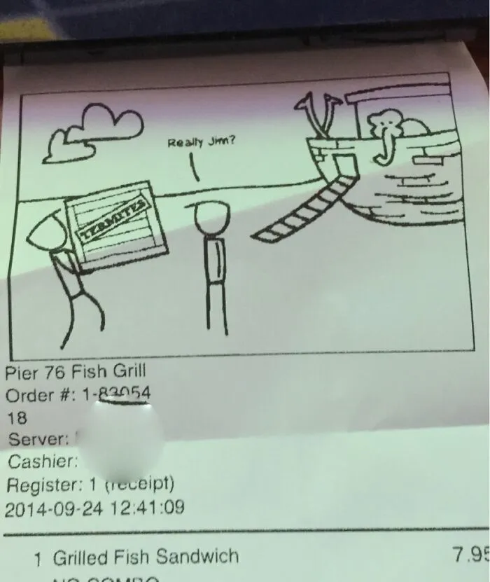 I've Never Seen A Receipt With A Joke On It Before