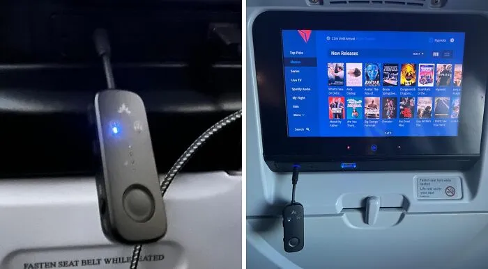 Finally, You Have The Power To Turn Your Earbuds Into Total Jet-Setting Heroes With This <a Style="Display:inline;" Href="Https://Www.amazon.com/Avantree-Relay-Headphones-Transmitter-Flight/Dp/B0c3qq4x6f?ie=utf8&th=1&linkcode=ll1&tag=bpbutterfly-20&linkid=47ebb4a261ee1bcced71001002fd7797&language=en_us&ref_=as_li_ss_tl" Target="_blank"><span Style="Font: Inherit; Color: #d74b1f;"> Bluetooth Airplane Headphone Adapter</Span>, Because Tangled Cords Are Strictly Coach-Class