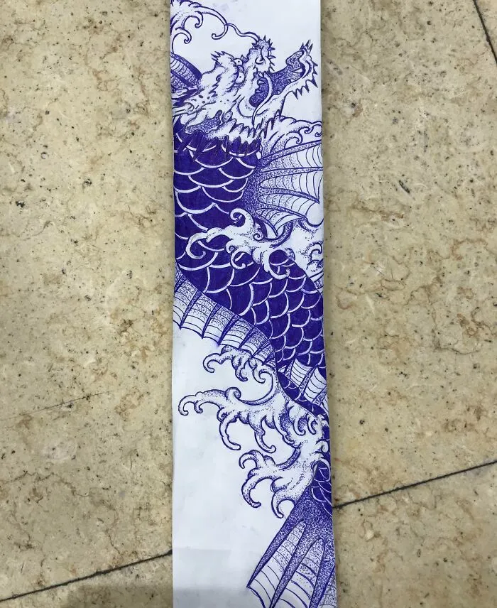 Once Again Bored At Work And Drew All Of Ichiban’s Dragon Koi That I Could Fit On A Piece Of Receipt Paper