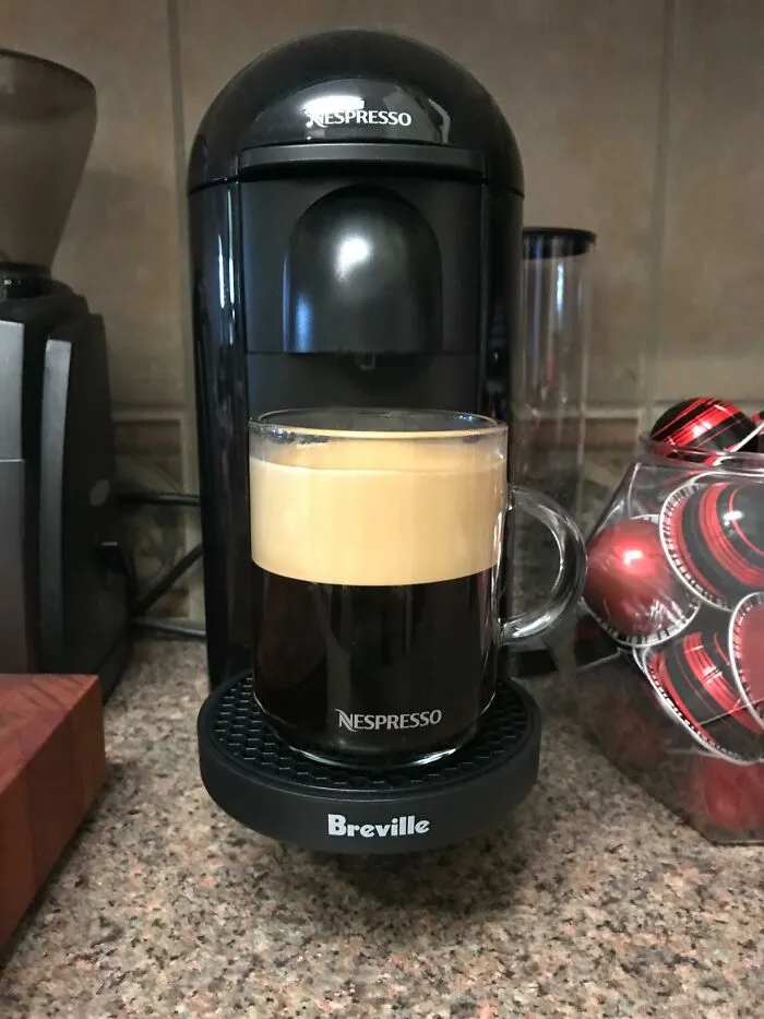 <a style="display:inline;" href="https://www.amazon.com/Breville-BNV420IBL1BUC1-Nespresso-VertuoPlus-single-serve/dp/B07Y2Q7YXZ?ie=UTF8&th=1&linkCode=ll1&tag=bpcoyote-20&linkId=fa02407a4c62b94cd7e97e551b2e8064&language=en_US&ref_=as_li_ss_tl " target="_blank"> "My <span Style="Font:inherit;color:#d74b1f;"> espresso machine</Span>. I used to get at least two Starbucks lattes per week and now I get none." - <span Style="Font:inherit;color:#808080"> hungryhungryHIPAA</Span>
