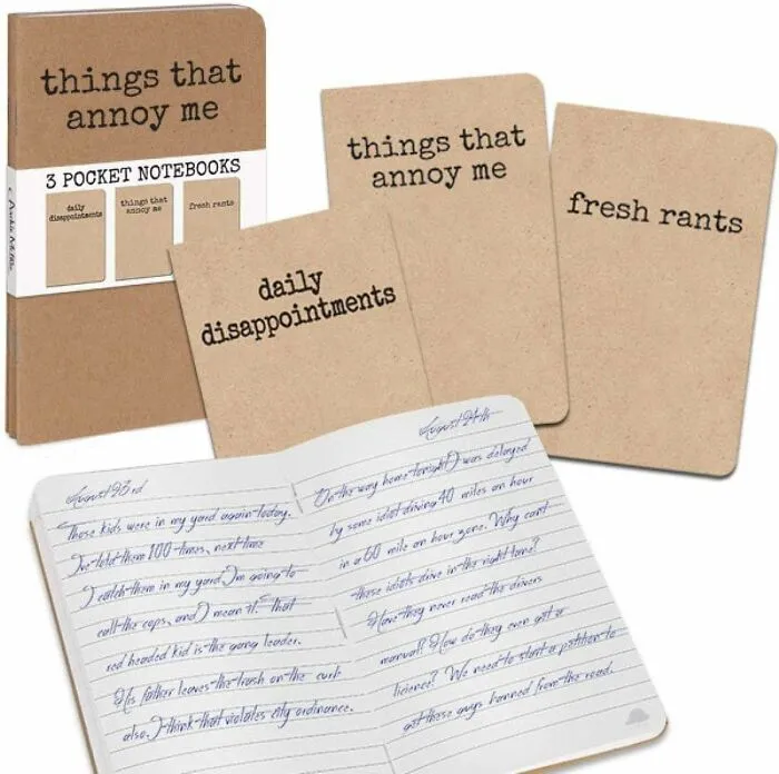 Your Inner Grump Deserves A Place To Vent, And The <a Style="Display:inline;" Href="Https://Www.amazon.com/Archie-Mcphee-Grump-Notebooks-Things/Dp/B00yhymnt6?dib=eyj2ijoimsj9.ft9uiiy0tirt7rdrlthnhetufn-Otwq1pfm_2i2-0h4yu_cvlruw72jswodyxbtwygmjhvg6dl4a2dfkghihm5i8ngtmhqd_n7flmchwrdz3_i80r1zdonlajes5-Wjt_m0xgjevmtl4r0oyd8gqha7lszg4mkqgtminm4wym9to0r40rk_pn2z9yicxyobtco07oiciu9vahdljtowawnz2vn3isvr46w7loz9h_2raavsllu0ozjkemu2b4ukanrfkdshweucpfoz6q3ctudoru1ssg8t690rtpw77nn02xmewer8i16xcquo0fx_w7_4wnizu0fgmfal6quh6qdcxzxlnt7pd4os2xvyqjjgv70st8yusj9mtqukjrdkbbomvojczev5cl_sed5eeyejmqzzoxuxasd-0ob3bd3gkbh6pocmyezrfs3j3omuj.v5f7_y-U2pjvcr3bvloc-Y9sasuxre1hbumd_alpsle&dib_tag=se&keywords=archie+mcphee&qid=1740564547&sr=8-45&linkcode=ll1&tag=bpiguana-20&linkid=7712c6f44b5cbfcceff8d21fb7b26cc3&language=en_us&ref_=as_li_ss_tl" Target="_blank"><span Style="Font: Inherit; Color: #d74b1f;"> Grump Notebooks </Span> Are Here To Give Your Complaints A Stylish Home