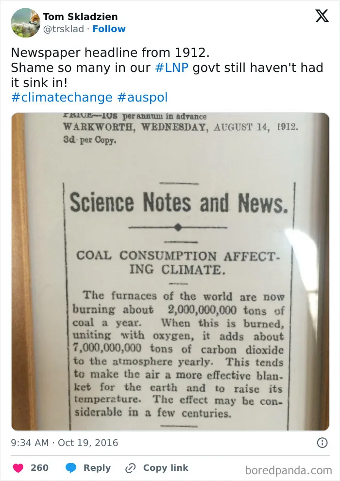 113 Years Ago The Press Reported Climate Change
