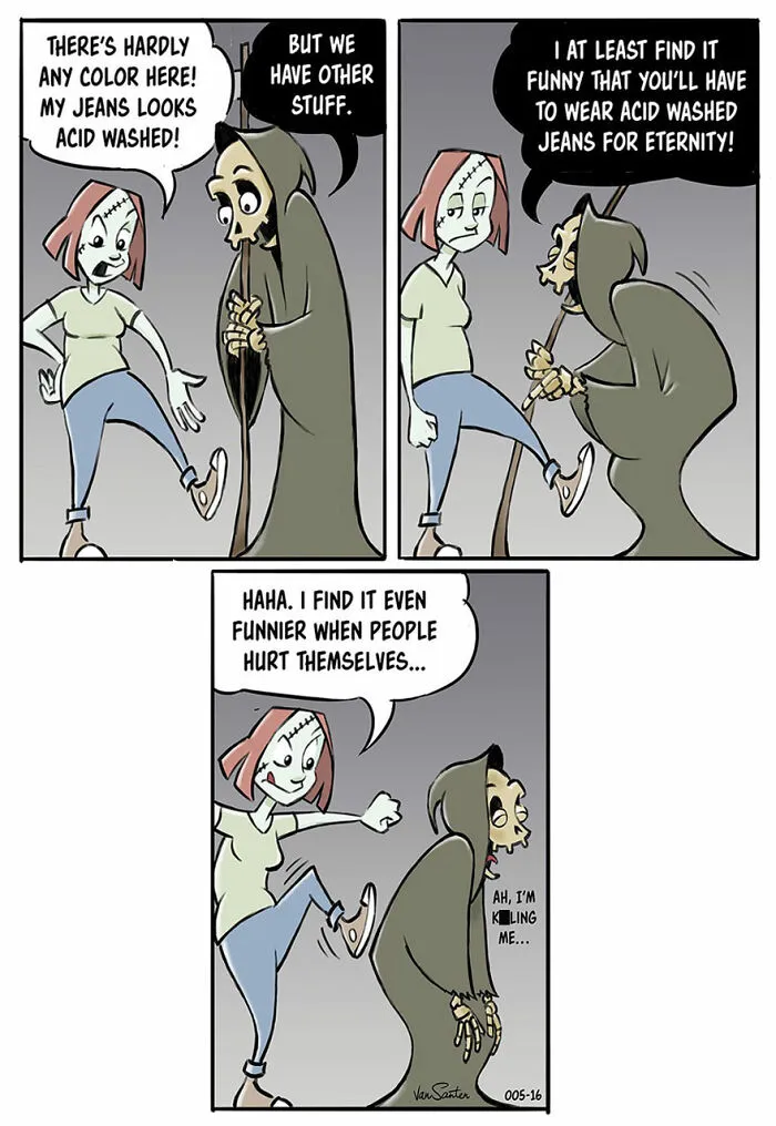 Hilarious Takes On The Afterlife Through 20 New Comics By This Artist