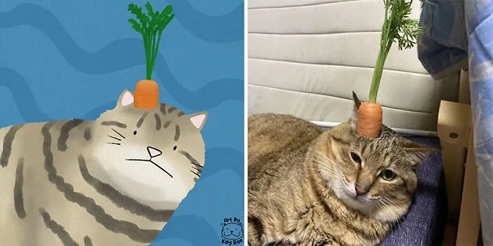 30 Adorable And Hilarious Animal Photos Drawn By This Artist