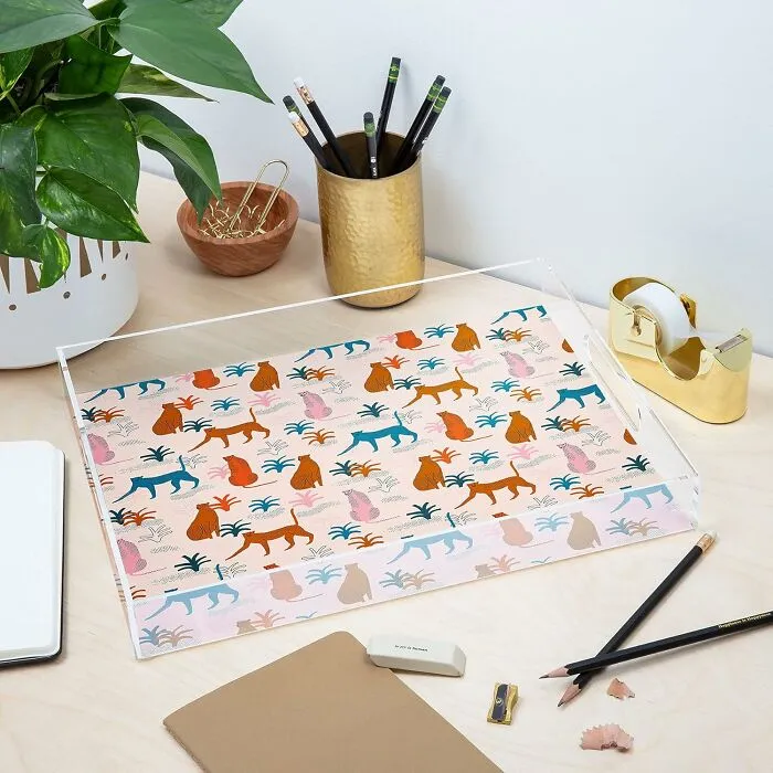 This  <a Style="Display:inline;" Href="Https://Www.amazon.com/Society6-Acrylic-Tasiania-Rainbow-Cheetahs/Dp/B096ksgj4p?&linkcode=ll1&tag=bpbeaver-20&linkid=ca654c685a1c4d3ffb53585587cc3c7a&language=en_us&ref_=as_li_ss_tl" Target="_blank"><span Style="Font: Inherit; Color: #d74b1f;"> Acrylic Tray </Span> Is The Easiest Way Ever To Give Your Chaotic Desk A Curated, Instagrammable Glow-Up