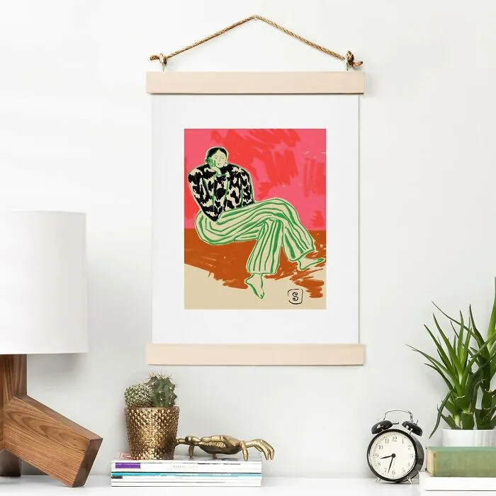 This <a Style="Display:inline;" Href="Https://Www.amazon.com/Society6-Print-Sandrapoliakov-Woman-Portrait/Dp/B096kqtkh9?th=1&linkcode=ll1&tag=bpbeaver-20&linkid=51638b014df8763d05c0ad485bb394f3&language=en_us&ref_=as_li_ss_tl" Target="_blank"> <span Style="Font: Inherit; Color: #d74b1f;"> Art Print </Span> Basically Screams "I Have My Life Together... Kinda," Even If You're Just Strategically Hiding The Laundry Pile With A Perfectly Styled Stack Of Books