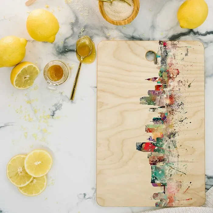 Proof That Your Travel Bucket List Can Totally Double As Dinner Prep, Right On This  <a Style="Display:inline;" Href="Https://Www.amazon.com/Society6-Buckley-Florida-Skyline-Rectangle/Dp/B08c317ymb?th=1&linkcode=ll1&tag=bpbeaver-20&linkid=c77462b0b98f0dcc858d9b0f24b9d6da&language=en_us&ref_=as_li_ss_tl" Target="_blank"><span Style="Font: Inherit; Color: #d74b1f;"> Skyline Cutting Board </Span>