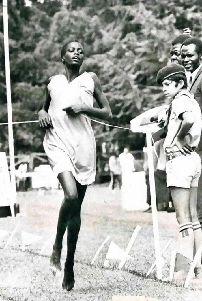Sabina Chebichi, Kenyan Athlete Who Won A Race In 1973, Barefoot And Wearing A Dress