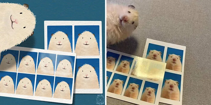 30 Adorable And Hilarious Animal Photos Drawn By This Artist